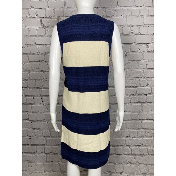 Ralph Lauren Womens M 2pc Linen Cotton Striped Sweater Dress Cardigan Set - Picture 10 of 11